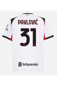 AC Milan Strahinja Pavlovic #31 Fotballdrakt Borte Klær 2025-26 Korte ermer